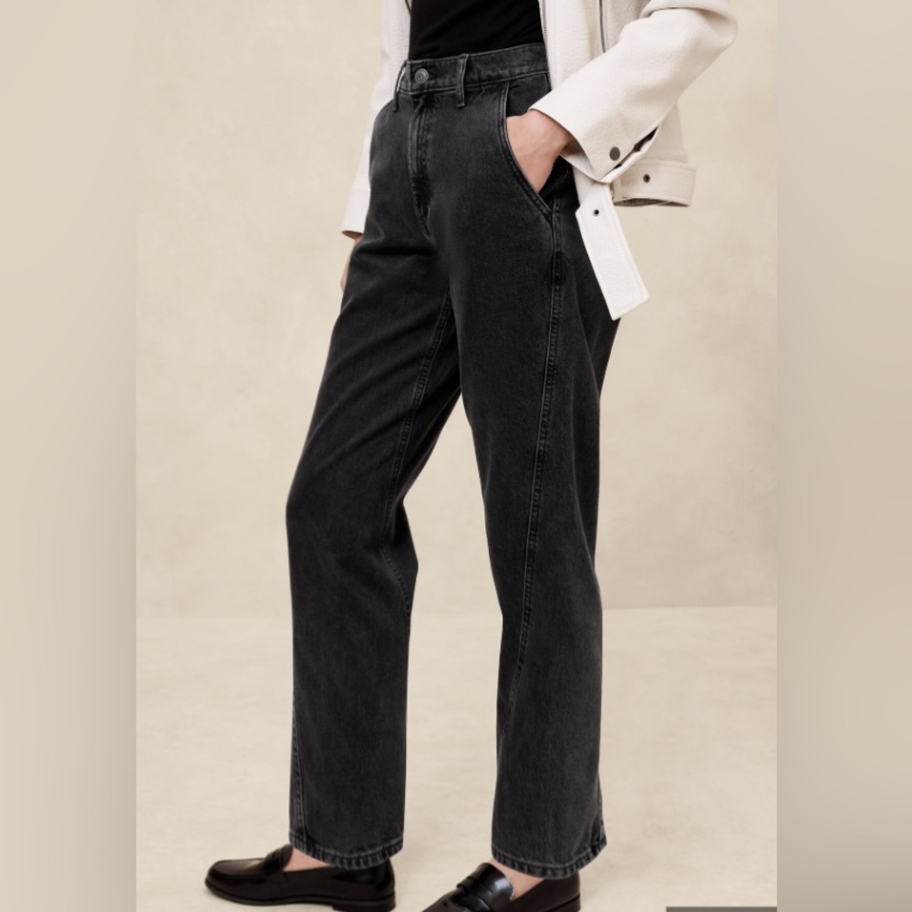Banana Republic Factory High Rise Jeans black barrel jeans 27 4 BUNDLE